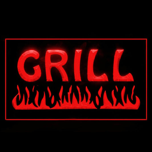 110032 Grill Bar Cafe Restaurant BBQ Shop Home Decor Open Display illuminated Night Light Neon Sign 16 Color By Remote