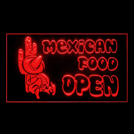 110043 Mexican Food Open Shop Restaurant Cafe Home Decor Open Display illuminated Night Light Neon Sign 16 Color By Remote