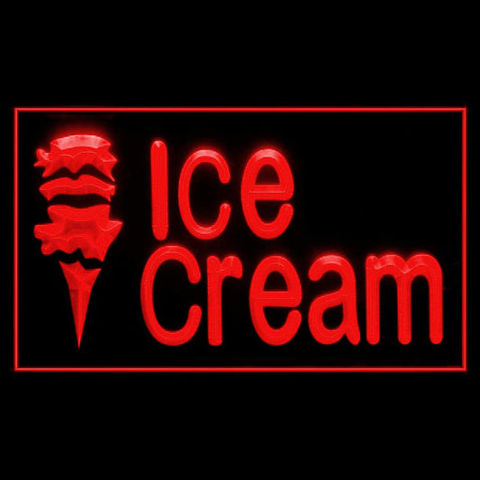 110046 Ice Cream Cafe Bar Home Decor Open Display illuminated Night Light Neon Sign 16 Color By Remote