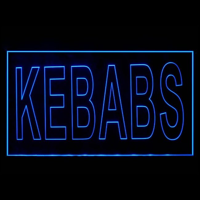 110052 Kebabs Cafe Restaurant Bar Grill Shop Home Decor Open Display illuminated Night Light Neon Sign 16 Color By Remote