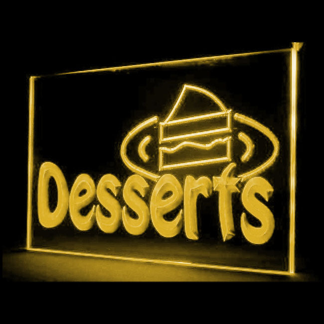 110057 Desserts Shop Bar Cafe Home Decor Open Display illuminated Night Light Neon Sign 16 Color By Remote