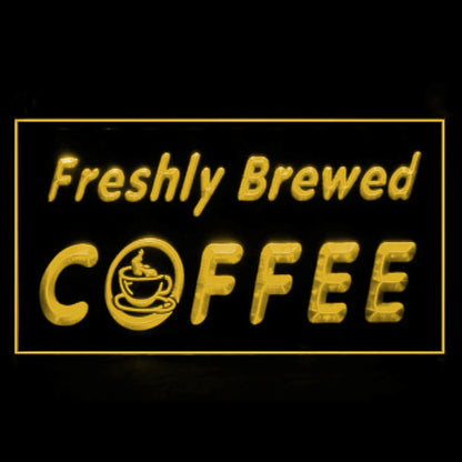 110060 OPEN Freshly Brewed Coffee Cafe Shop Home Decor Open Display illuminated Night Light Neon Sign 16 Color By Remote