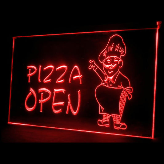 110067 OPEN Pizza Shop Cafe Restaurant Home Decor Open Display illuminated Night Light Neon Sign 16 Color By Remote