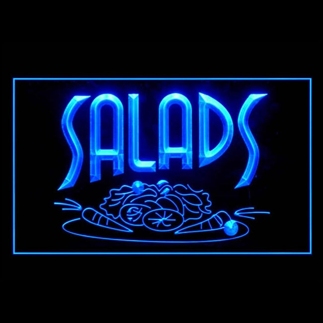 110077 OPEN Salads Bar Cafe Home Decor Open Display illuminated Night Light Neon Sign 16 Color By Remote