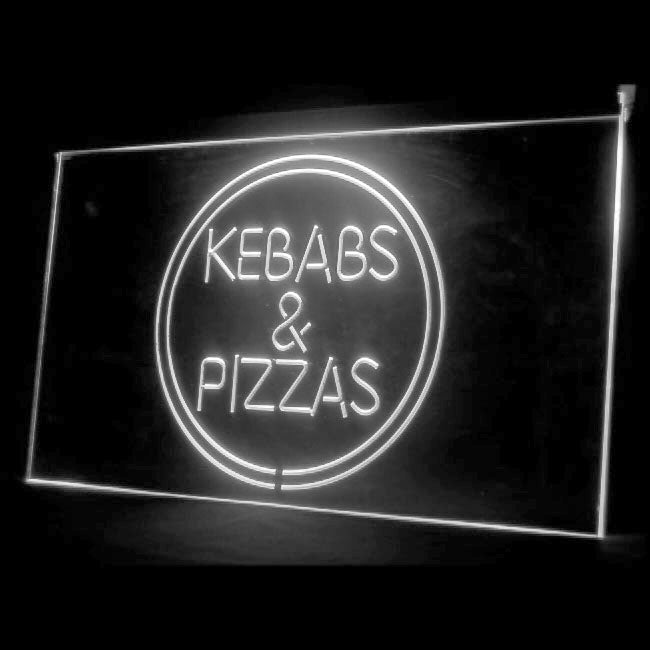 110082 Kebabs Pizzas Restaurant Cafe Shop Home Decor Open Display illuminated Night Light Neon Sign 16 Color By Remote