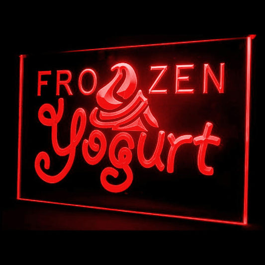 110085 Frozen Yogurt Shop Cafe Bar Store Home Decor Open Display illuminated Night Light Neon Sign 16 Color By Remote