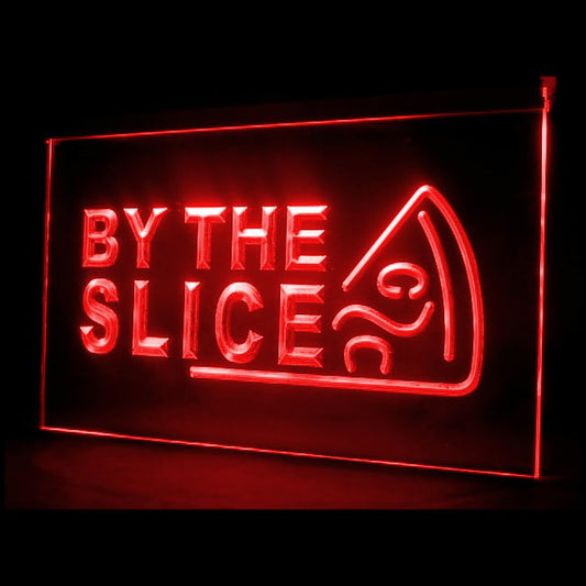 110109 By The Slice Pizza Shop Cafe Restaurant Home Decor Open Display illuminated Night Light Neon Sign 16 Color By Remote