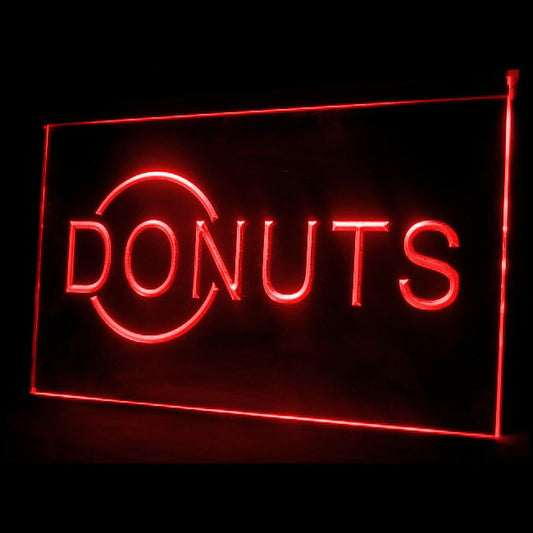 110112 Donuts Cafe Shop Home Decor Open Display illuminated Night Light Neon Sign 16 Color By Remote