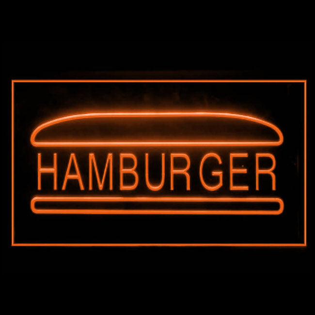 110114 Hamburger Cafe Bar Shop Restaurant Home Decor Open Display illuminated Night Light Neon Sign 16 Color By Remote