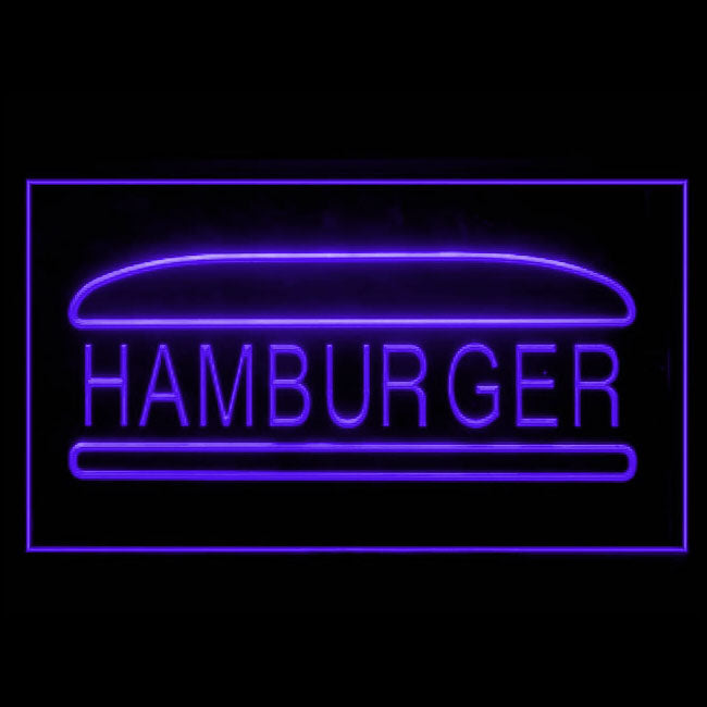 110114 Hamburger Cafe Bar Shop Restaurant Home Decor Open Display illuminated Night Light Neon Sign 16 Color By Remote