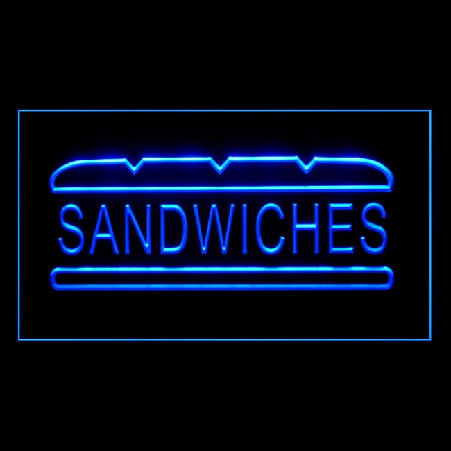 110115 Sandwiches Cafe Bar Shop Restaurant Home Decor Open Display illuminated Night Light Neon Sign 16 Color By Remote