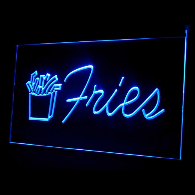 110118 Fries Fast Food Shop Cafe Bar Home Decor Open Display illuminated Night Light Neon Sign 16 Color By Remote