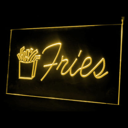 110118 Fries Fast Food Shop Cafe Bar Home Decor Open Display illuminated Night Light Neon Sign 16 Color By Remote