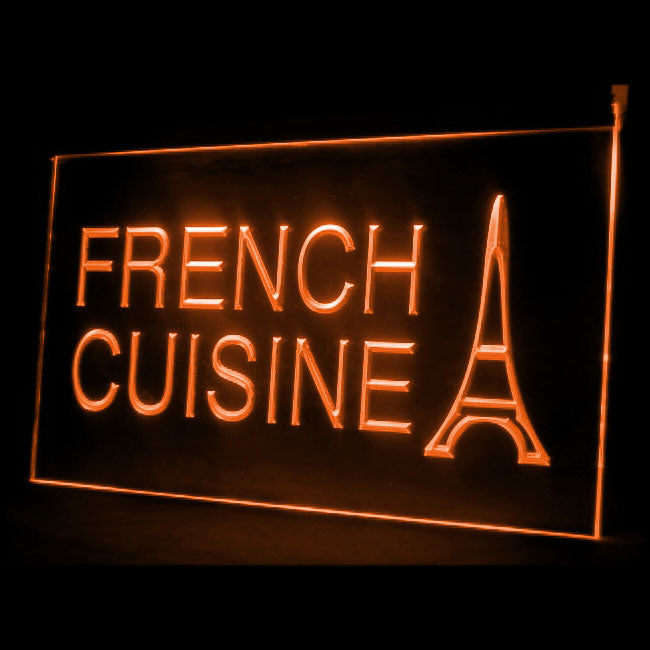 110119 French Cuisine Restaurant Cafe Home Decor Open Display illuminated Night Light Neon Sign 16 Color By Remote