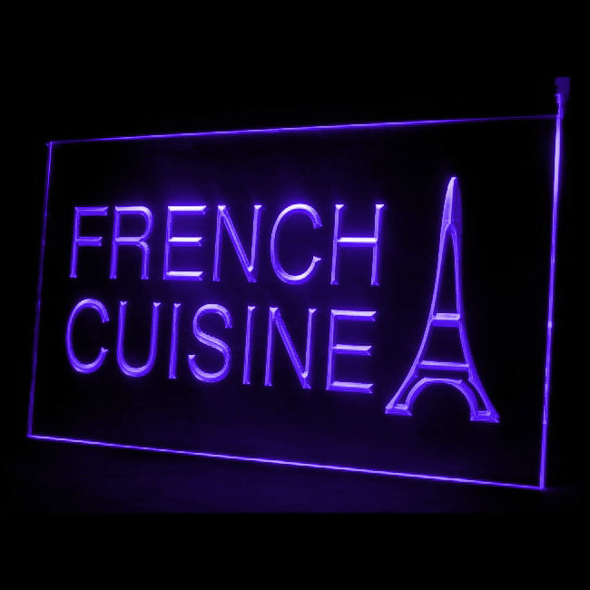 110119 French Cuisine Restaurant Cafe Home Decor Open Display illuminated Night Light Neon Sign 16 Color By Remote