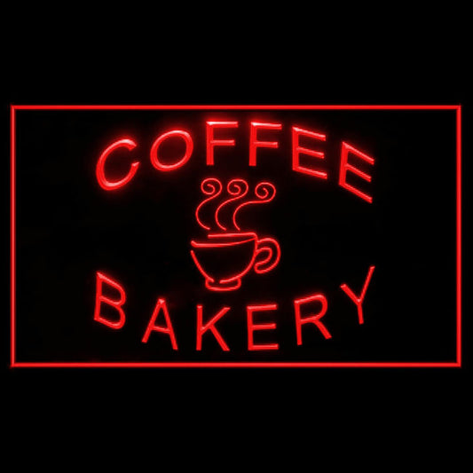 110132 Bakery Coffee Shop Cafe Home Decor Open Display illuminated Night Light Neon Sign 16 Color By Remote