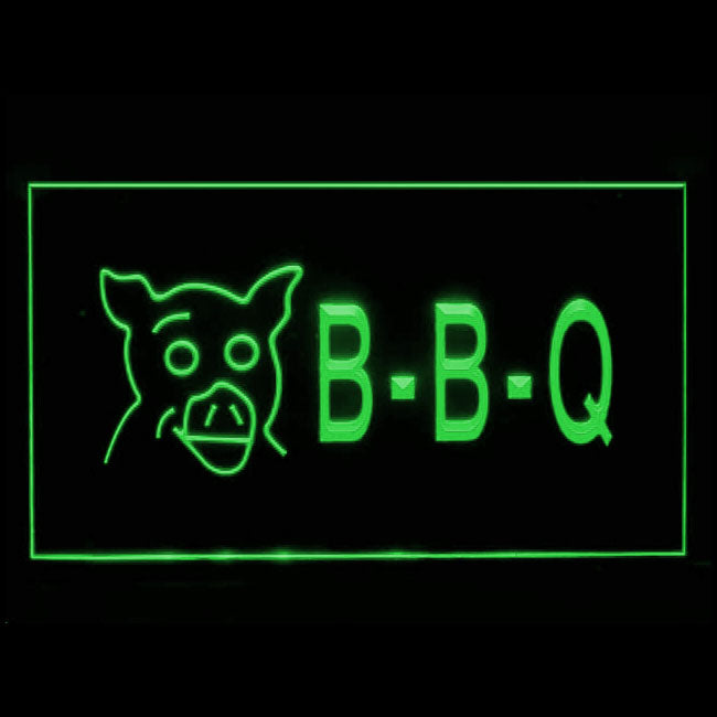 110133 BBQ Pig Display Cafe Restaurant Bar Grill Home Decor Open Display illuminated Night Light Neon Sign 16 Color By Remote