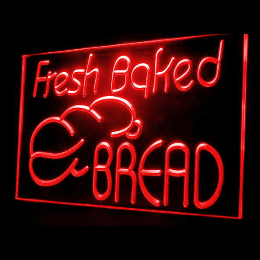 110137 Fresh Baked Bread Bakery Shop Home Decor Open Display illuminated Night Light Neon Sign 16 Color By Remote