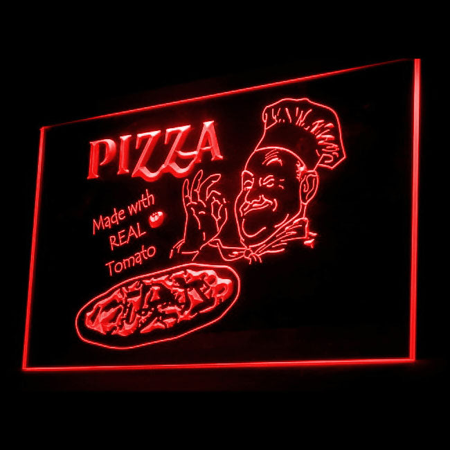 110152 Pizza Cafe Restaurant Shop Home Decor Open Display illuminated Night Light Neon Sign 16 Color By Remote