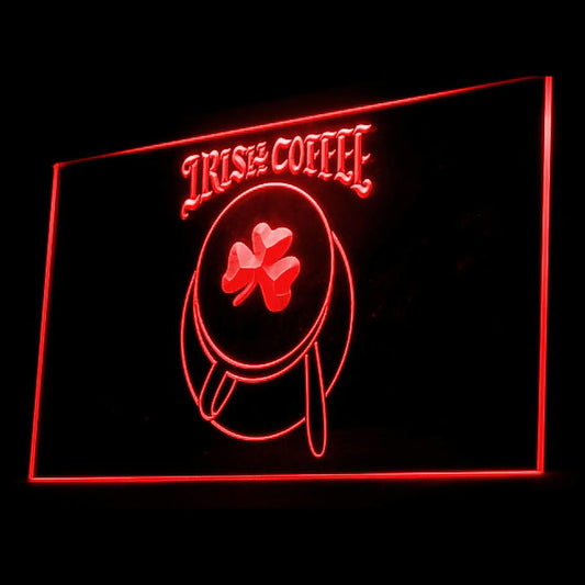 110153 Irish Coffee Cup Shop Shamrock Cafe Home Decor Open Display illuminated Night Light Neon Sign 16 Color By Remote