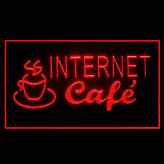 110156 Internet Cafe Coffee Shop Home Decor Open Display illuminated Night Light Neon Sign 16 Color By Remote