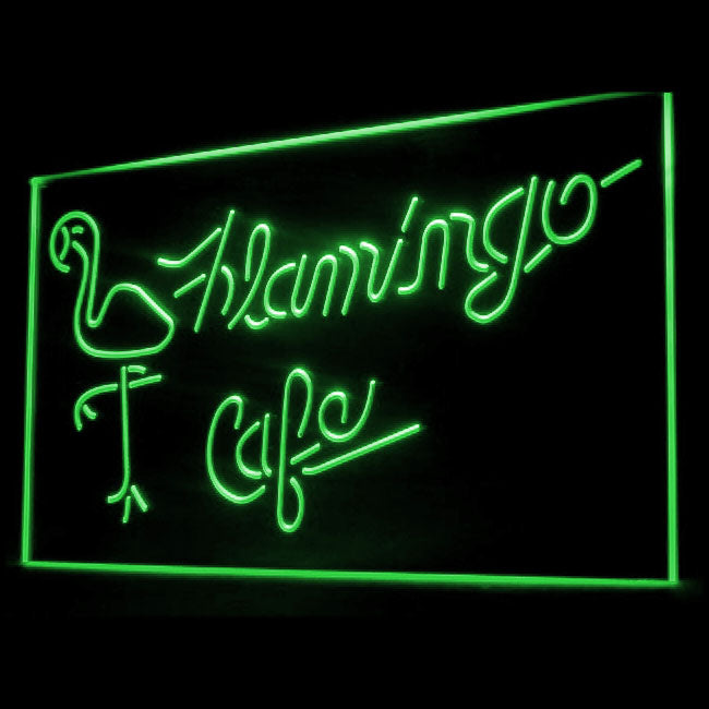 110160 FLAMINGO Cafe Shop Bar Home Decor Open Display illuminated Night Light Neon Sign 16 Color By Remote