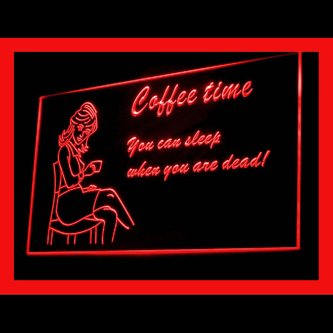 110164 Coffee Shop Cafe Bar Home Decor Open Display illuminated Night Light Neon Sign 16 Color By Remote