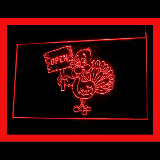 110168 Turkey Christmas Restaurant Cafe Shop Home Decor Open Display illuminated Night Light Neon Sign 16 Color By Remote