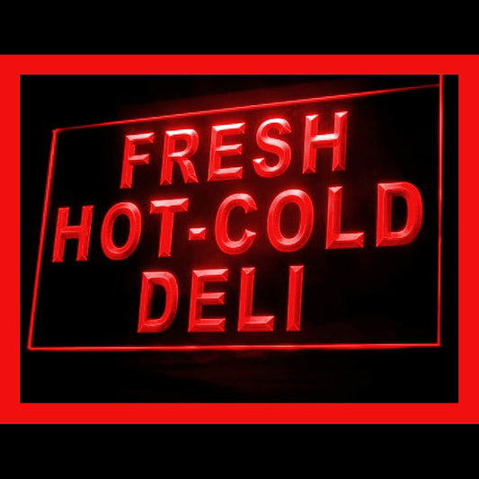 110169 Fresh Hot Cold Deli Shop Store Home Decor Open Display illuminated Night Light Neon Sign 16 Color By Remote