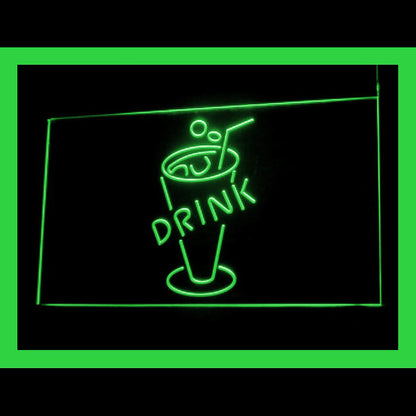 110170 Cold Drink Ice Tea Shop Cafe Bar Home Decor Open Display illuminated Night Light Neon Sign 16 Color By Remote
