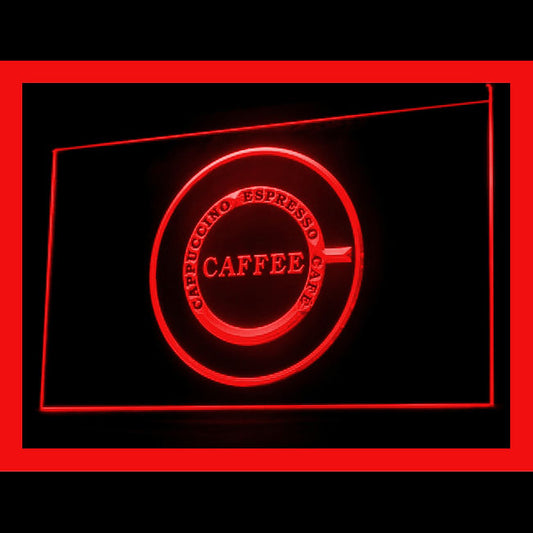 110172 Cappuccino Espresso Cafe Caffee Shop Home Decor Open Display illuminated Night Light Neon Sign 16 Color By Remote