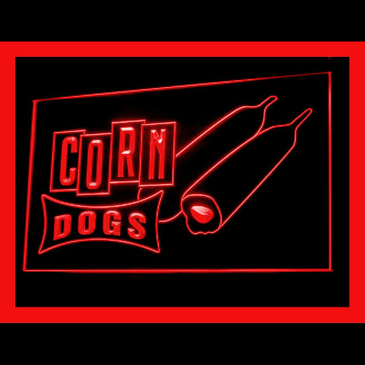 110179 Corn Dogs Cafe Shop Home Decor Open Display illuminated Night Light Neon Sign 16 Color By Remote