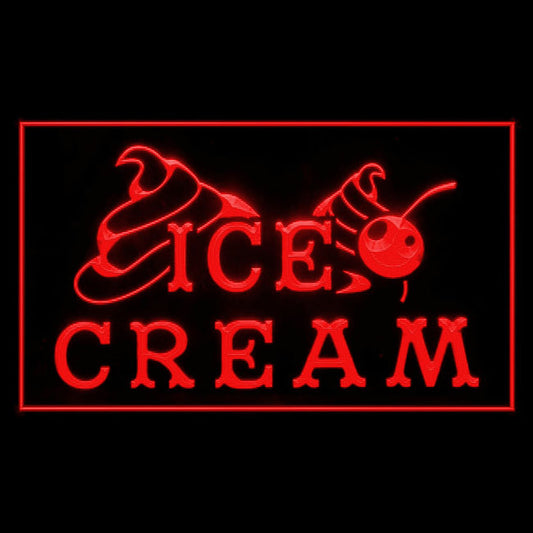 110181 OPEN Ice Cream Cafe Shop Home Decor Open Display illuminated Night Light Neon Sign 16 Color By Remote