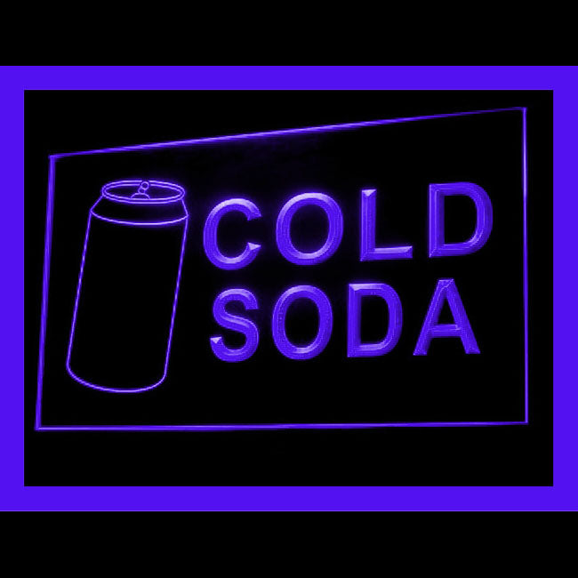 110183 Cold Soda Cafe Shop Store Home Decor Open Display illuminated Night Light Neon Sign 16 Color By Remote