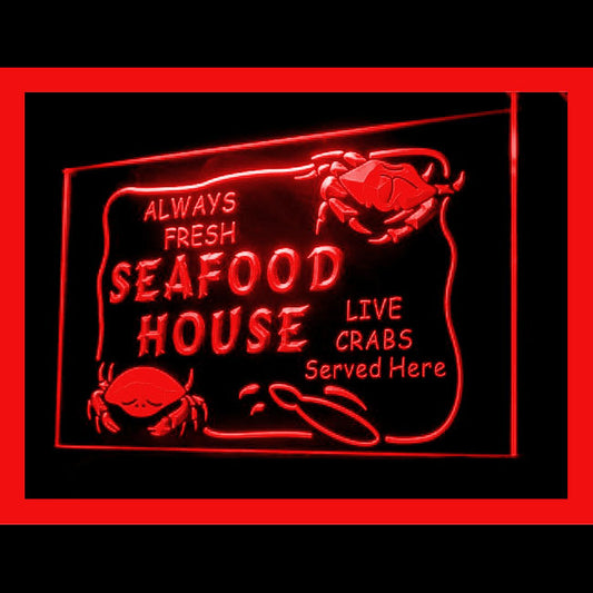 110201 Seafood House Market Restaurant Home Decor Open Display illuminated Night Light Neon Sign 16 Color By Remote