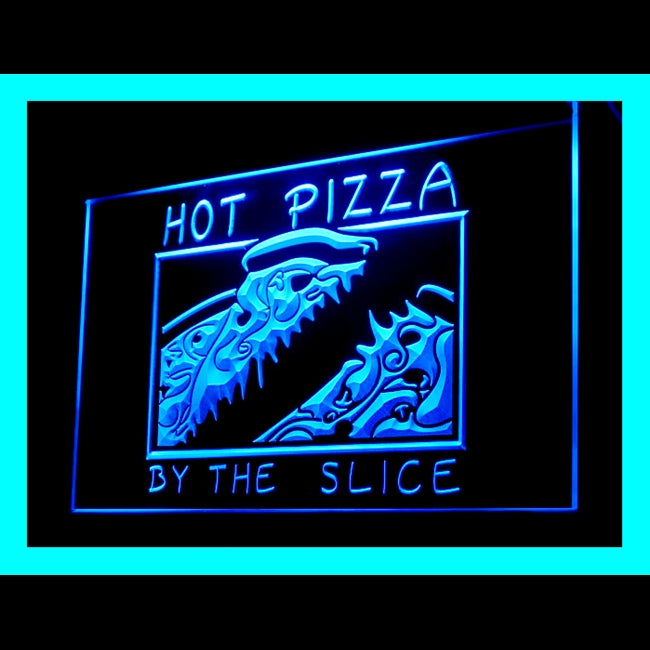 110203 Hot Pizza By The Slice Cafe Shop Home Decor Open Display illuminated Night Light Neon Sign 16 Color By Remote