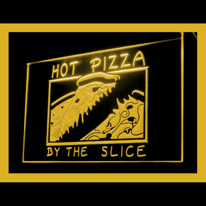 110203 Hot Pizza By The Slice Cafe Shop Home Decor Open Display illuminated Night Light Neon Sign 16 Color By Remote