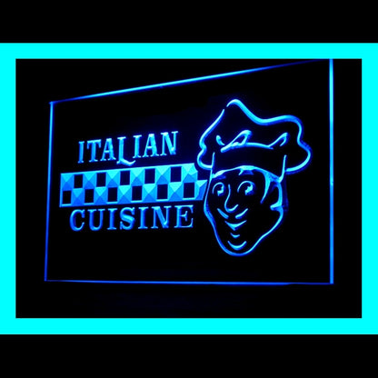 110207 Italian Cuisine Restaurant Cafe Home Decor Open Display illuminated Night Light Neon Sign 16 Color By Remote