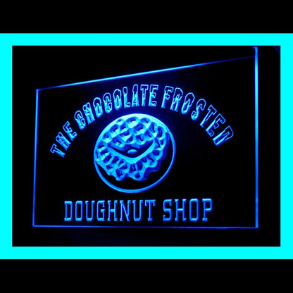 110209 Chocolate Doughnuts Shop Cafe Home Decor Open Display illuminated Night Light Neon Sign 16 Color By Remote