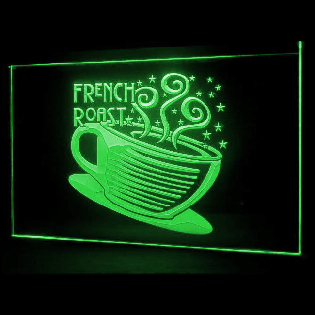 110211 French Roast Coffee Cup Cafe Shop Home Decor Open Display illuminated Night Light Neon Sign 16 Color By Remote