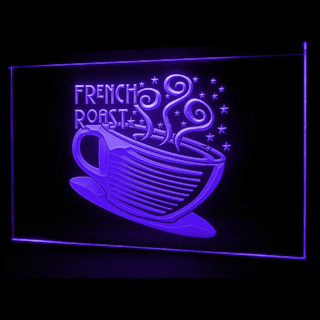 110211 French Roast Coffee Cup Cafe Shop Home Decor Open Display illuminated Night Light Neon Sign 16 Color By Remote