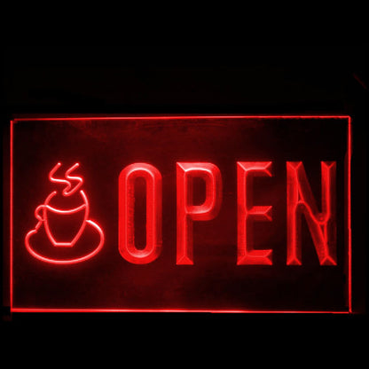 110222 Open Cafe Coffee Shop Home Decor Open Display illuminated Night Light Neon Sign 16 Color By Remote