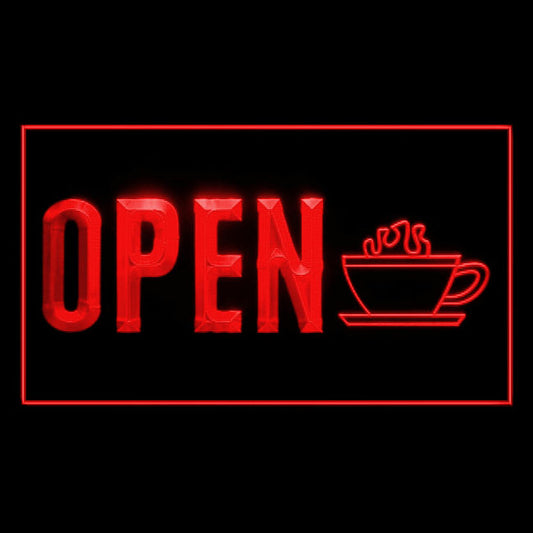 110230 Open Cafe Coffee Shop Home Decor Open Display illuminated Night Light Neon Sign 16 Color By Remote
