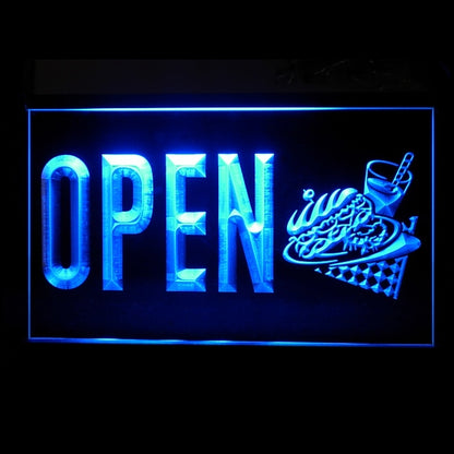 110231 OPEN Sandwiches Cafe Coffee Shop Home Decor Open Display illuminated Night Light Neon Sign 16 Color By Remote