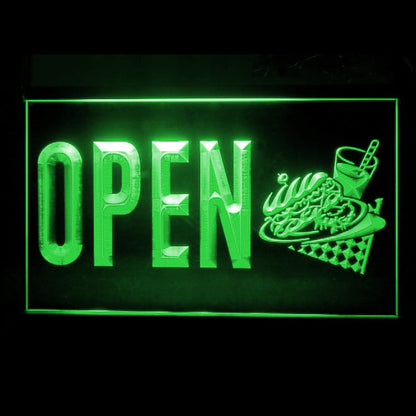 110231 OPEN Sandwiches Cafe Coffee Shop Home Decor Open Display illuminated Night Light Neon Sign 16 Color By Remote