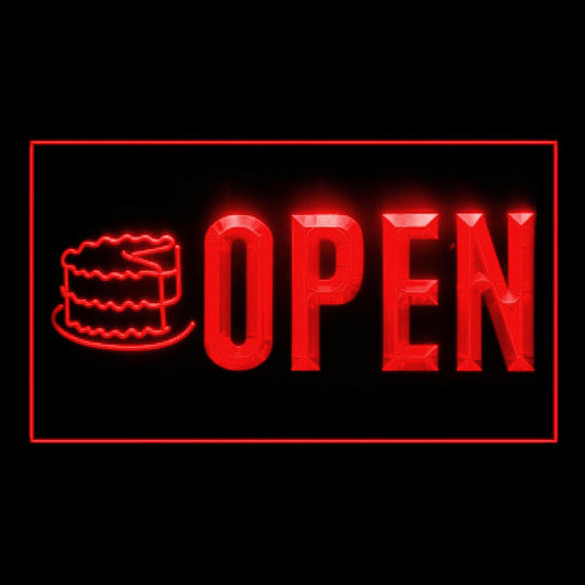 110233 OPEN Birthday Cake Bakery Shop Home Decor Open Display illuminated Night Light Neon Sign 16 Color By Remote
