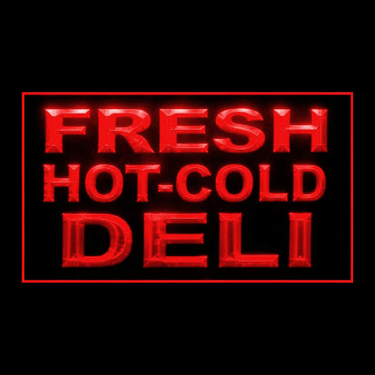 110239 Fresh Hot Cold Deli Grocery Store Home Decor Open Display illuminated Night Light Neon Sign 16 Color By Remote