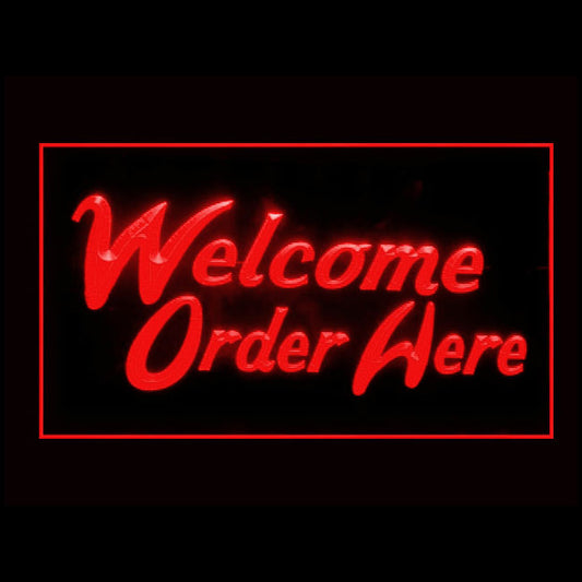 110240 Welcome Order Were Cafe Market Home Decor Open Display illuminated Night Light Neon Sign 16 Color By Remote