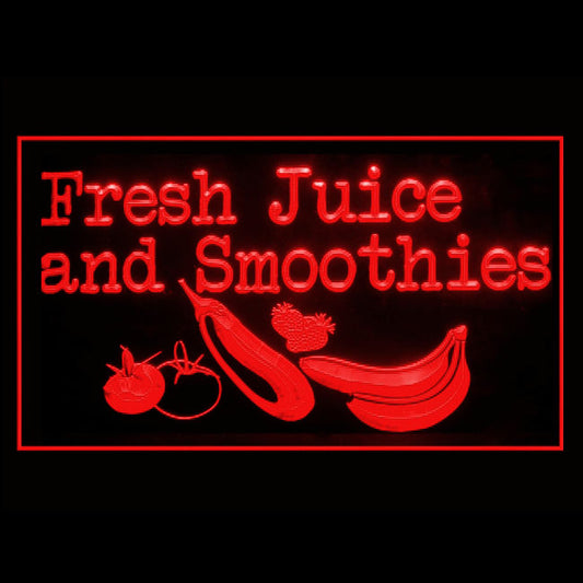 110242 Fresh Juice Smoothies Shop Cafe Home Decor Open Display illuminated Night Light Neon Sign 16 Color By Remote