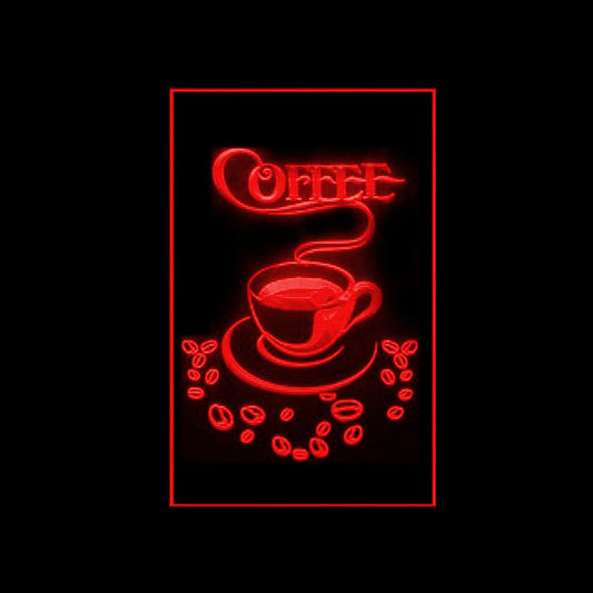 110254 Coffee Cafe Shop Home Decor Open Display illuminated Night Light Neon Sign 16 Color By Remote